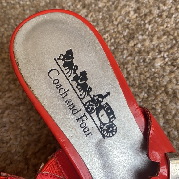 Coach and Four red shoes size 7M - Picture 2 of 9